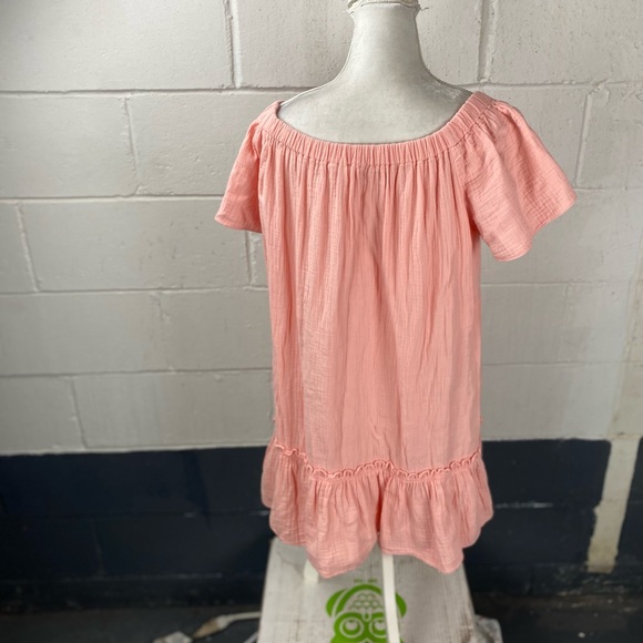 Rebecca Taylor Womens Flutter Sleeves Lace Dress Size 10 Coral Orange Summer. - Picture 4 of 7